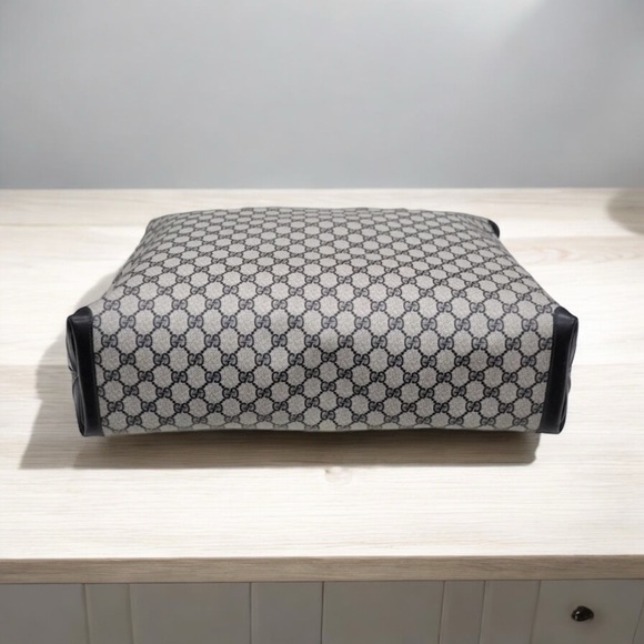 VTG. GUCCI XL BLUE MONOGRAM TOTE - Picture 4 of 5